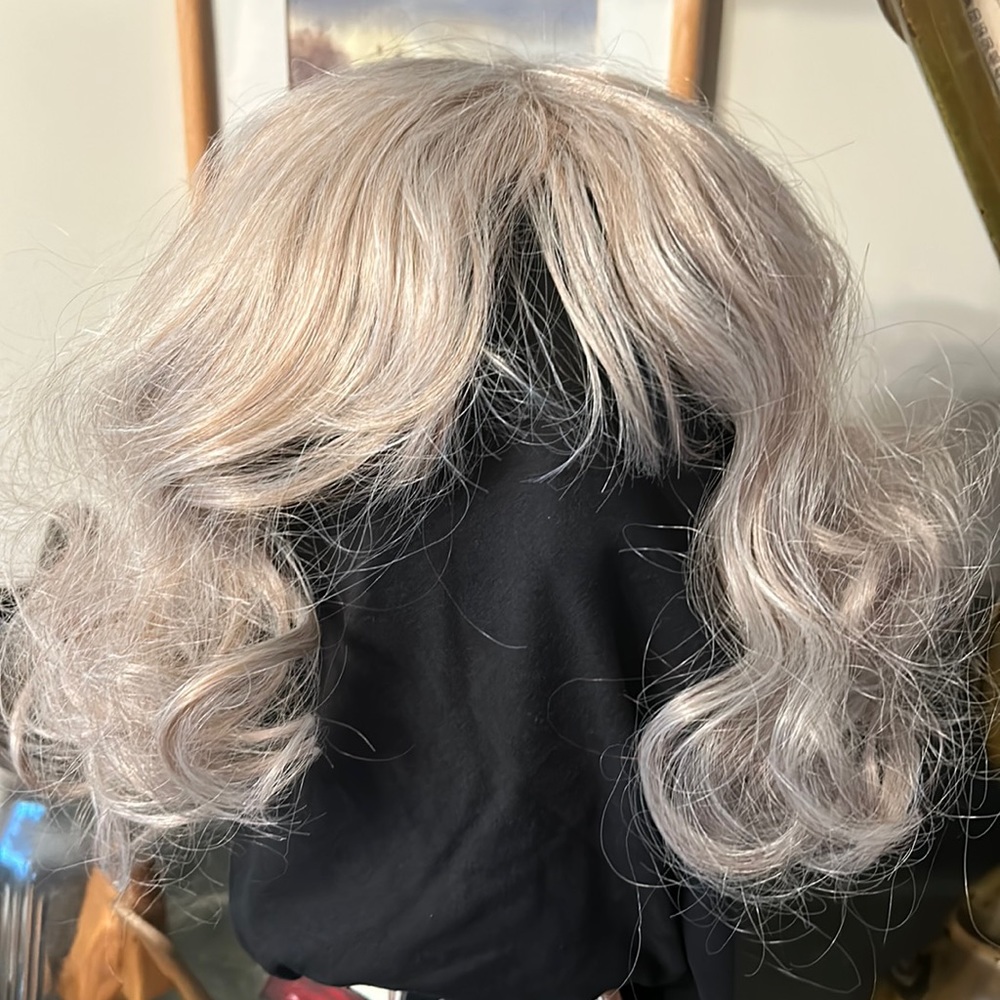 Ash Tone Curly Wig-New